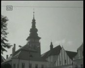 Šrejnarovský dům a vyhlídková věž kostela sv. Bartoloměje